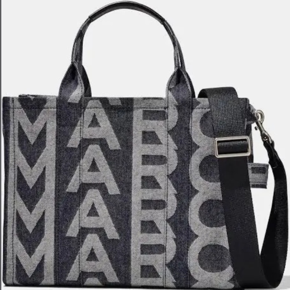 MARC JACOBS 
Denim Jacquard Medium The Monogram Tote Bag “BRAND NEW WITH TAGS”